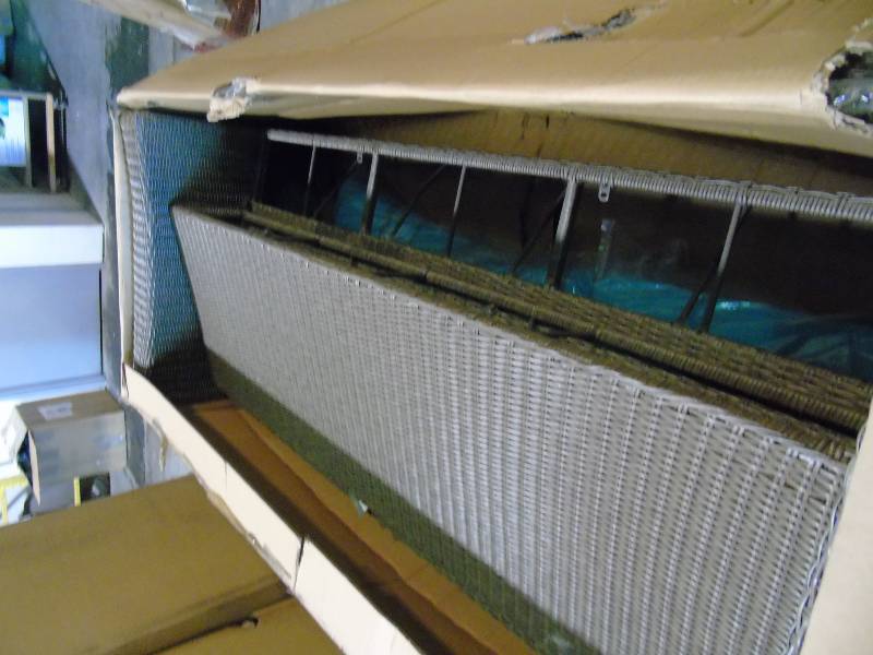 lot 16 image: Heatherstone All Weather Wicker Sofa - Turquoise Color