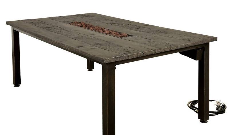 lot 25 image: Campbell Faux Wood Fire Dining Table
