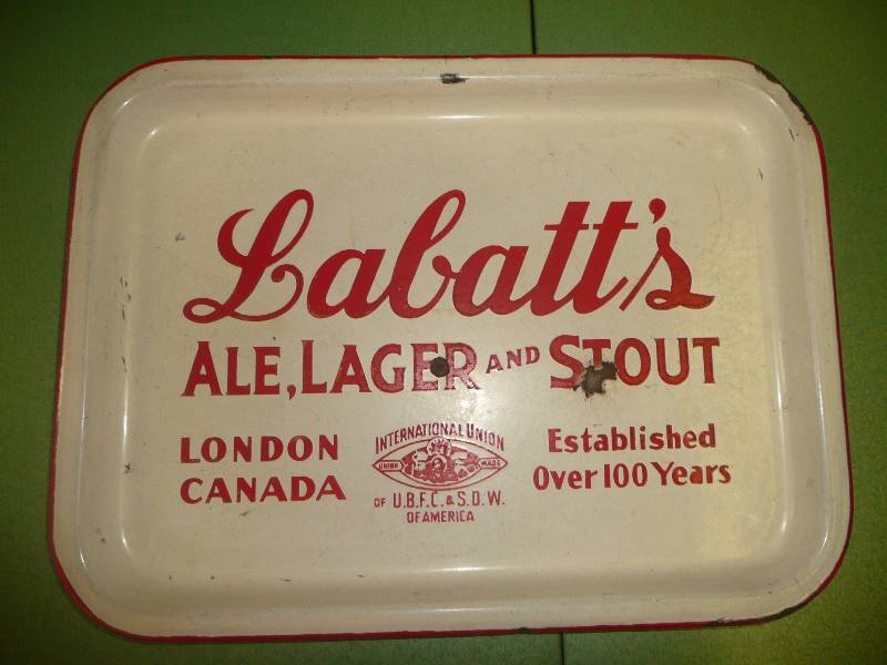 1930s LABATTS PORCELAIN BEER TRAY