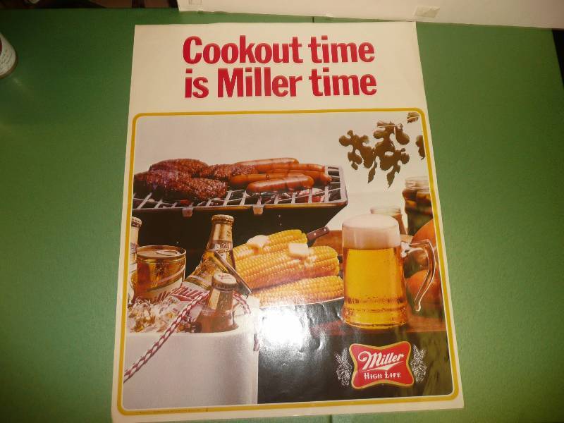 VINTAGE MILLER HIGH LIFE POSTER