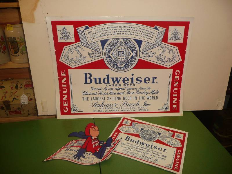 VINTAGE BUDWEISER STICKER GROUP