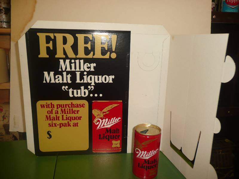 MILLER MALT LIQUOR ADVERTISING END CAN