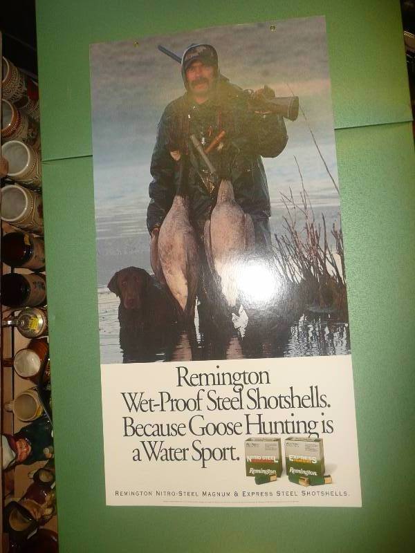 VINTAGE REMINGTON DOUBLE SIDED ADVERTISING SIGN - NEW CONDITION