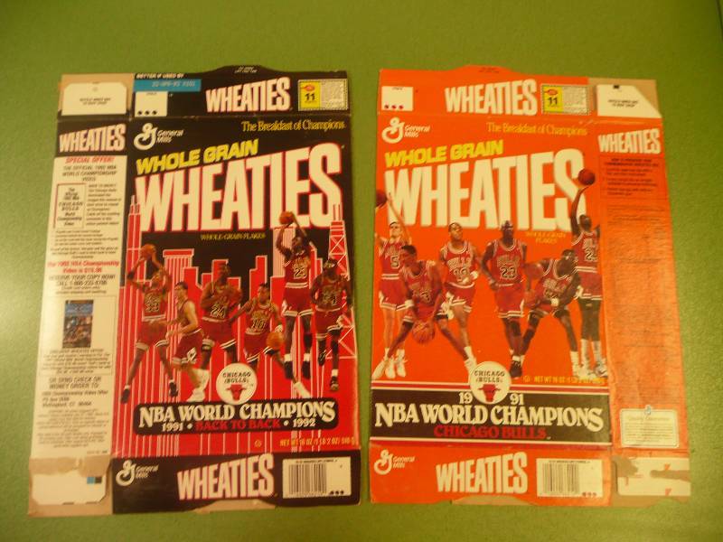 VINTAGE CHICAGO BULLS WHEATIES BOXES