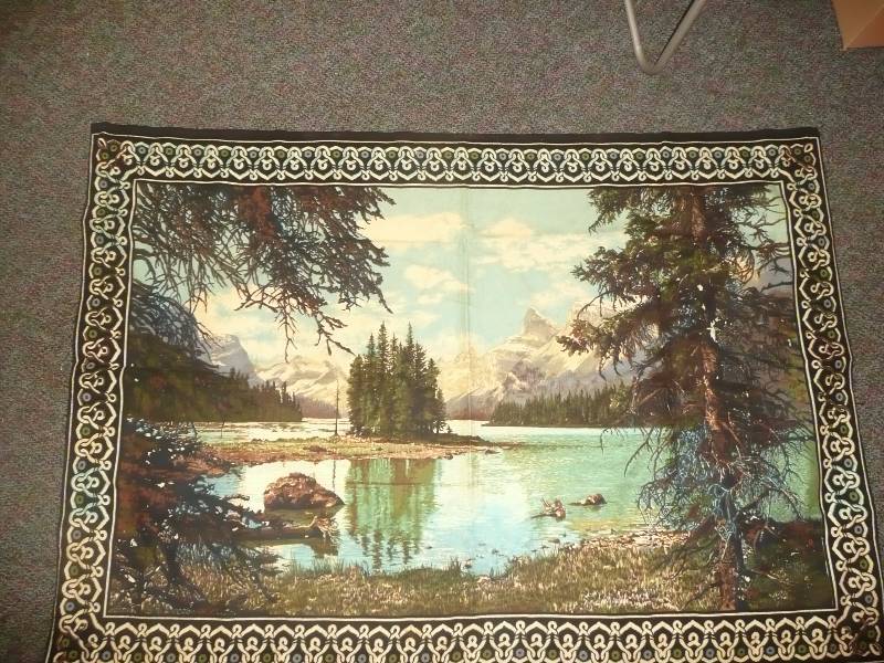 LARGE VINTAGE TAPESTRY - SCENIC - 1970S
