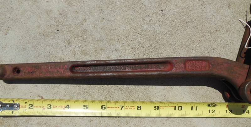 lot 51 image: Chain Binder - Dixie Industries 19,000 lbs. ULT  5400 lbs. WLL