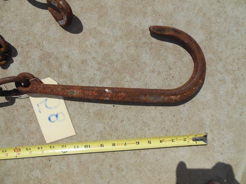 lot 58 image: 5400 lb W.L.L.  G7 J Hook with approx. 10 of chain and 2 piece grab cluster - BA Products Co