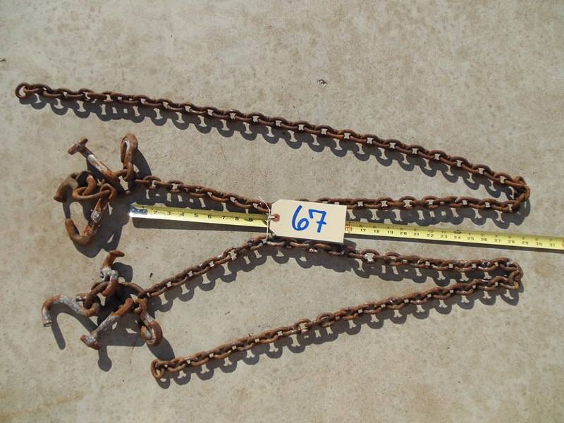 lot 67 image: Two 4 Piece Grab Clusters (5400 lb W.L.L. ) with approx. 56 and 69 of Chain