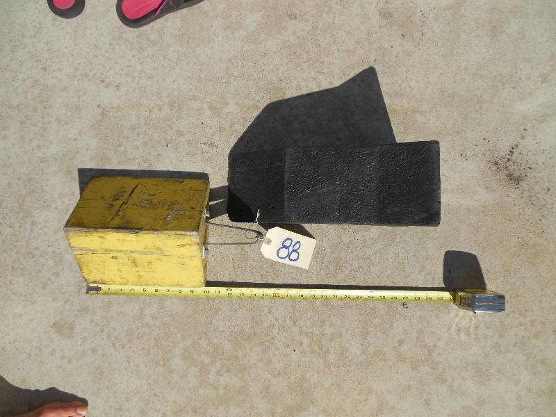 lot 88 image: Two Wheel Chocks - Wood and Plastic