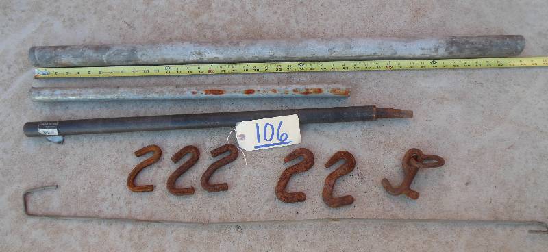 lot 106 image: Cheater Bars (28 - 43), Miscellaneous Tow Hooks and Chain Puller  grabber