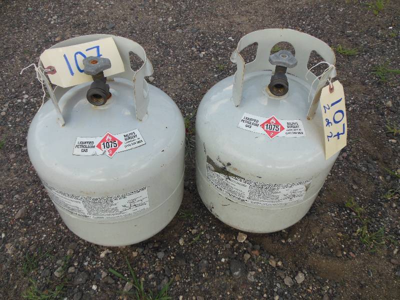 lot 107 image: Two Used Propane Tanks