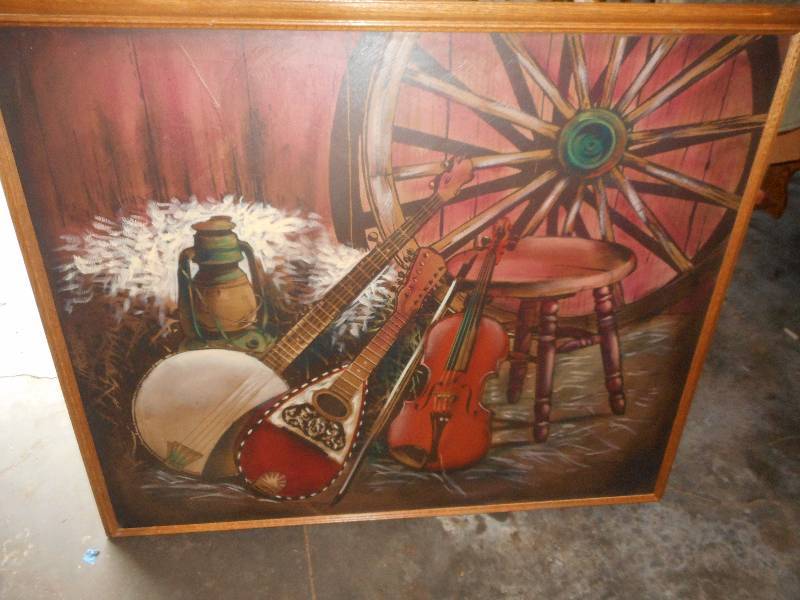 VINTAGE GUITAR PAINTING