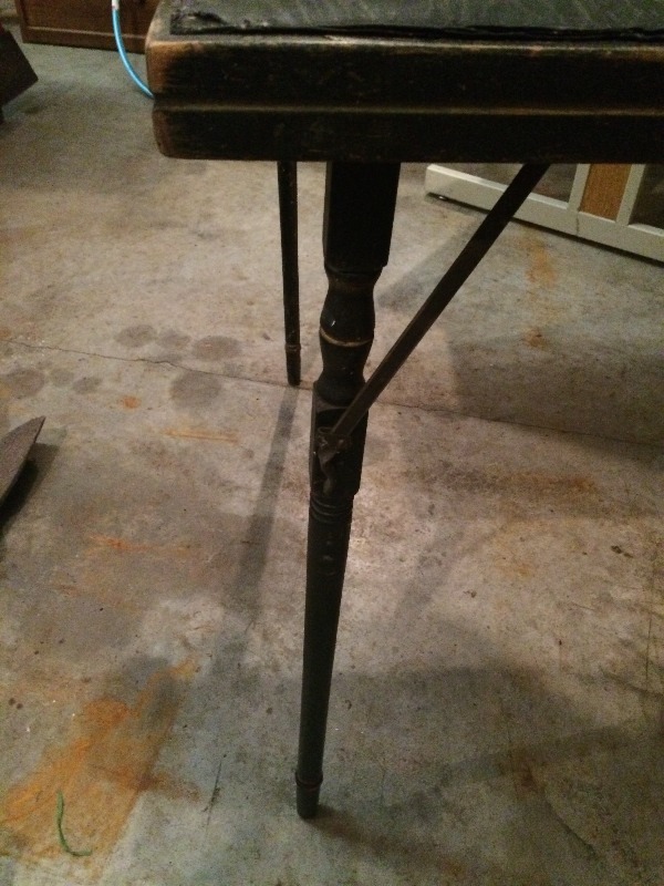 Antique Vintage Card Table with wood legs