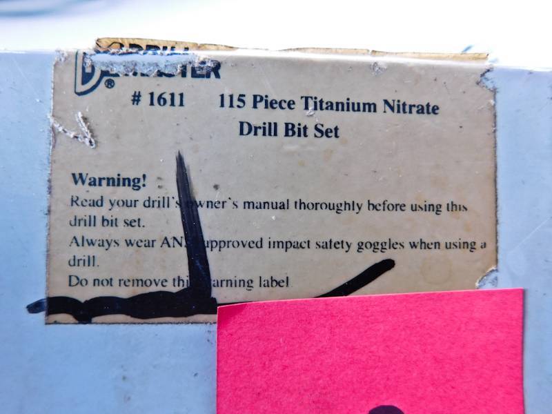 lot 56 image: 115 pc titanium nitrate drill bit set