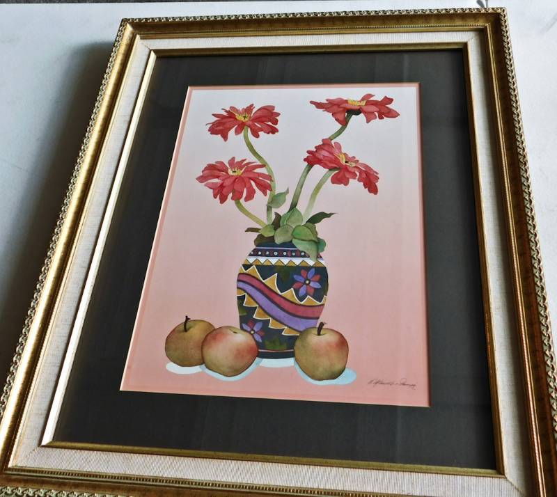 lot 90 image: Very nice Southwestern piece well framed and signed