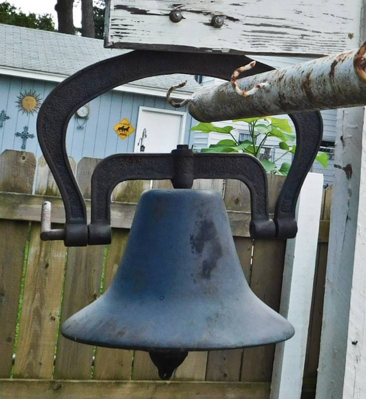lot 99 image: large cast iron bell