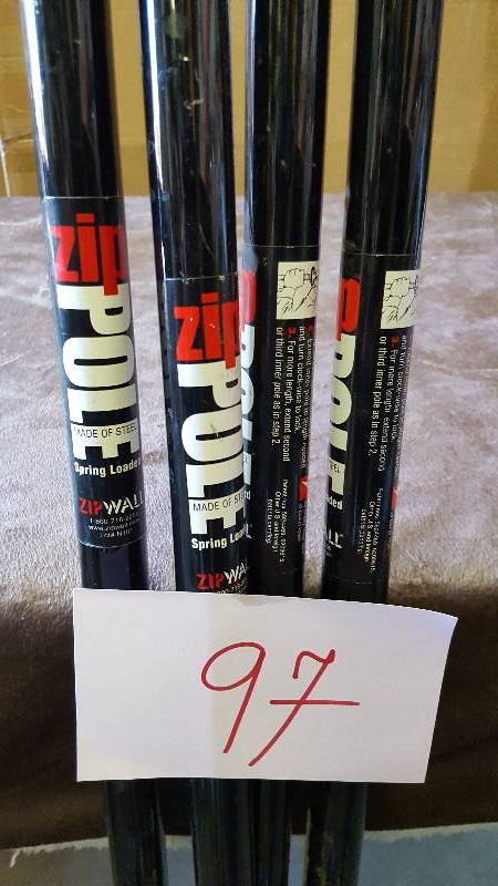 Set of 4 Zip Wall Poles Only