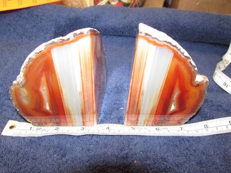 Polished Agate Bookends