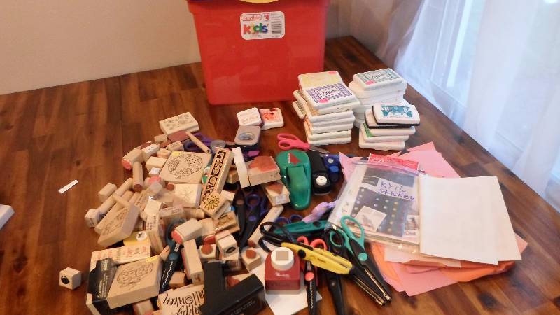 lot 54 image: Scrapping, stamps, clips and more