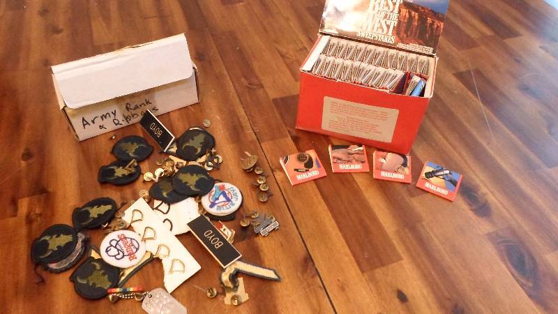lot 85 image: Military RibbonsPins and Marlboro Collectible Matches