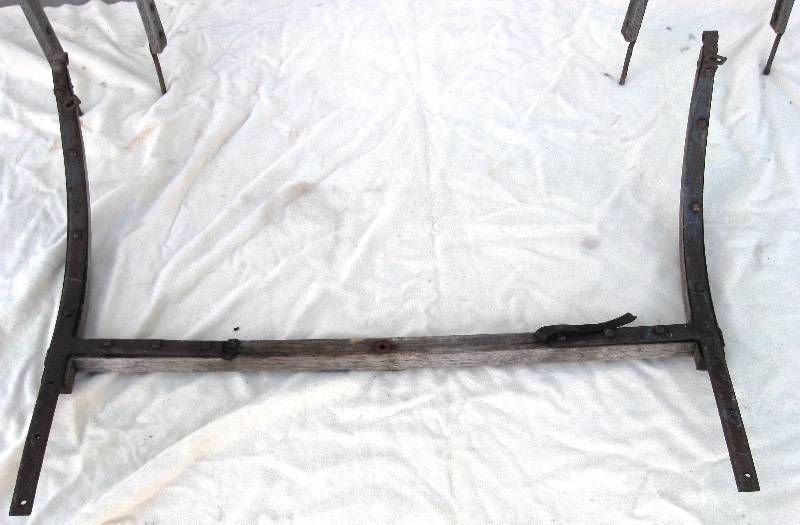 lot 028 image: Antique Covered Buggy Bracket and Hoops (2)