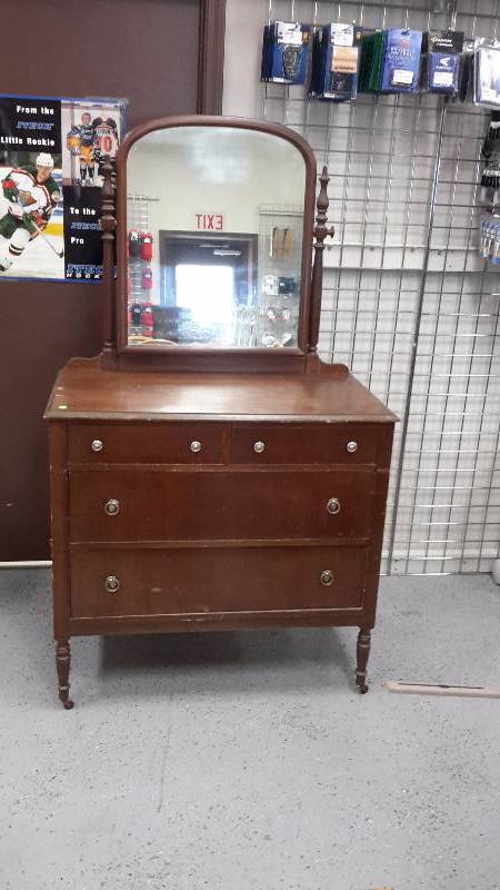 Long dresser with mirror