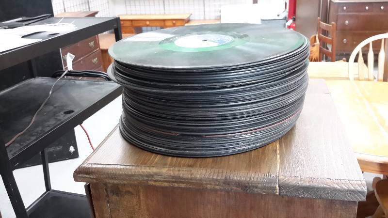 Stack of classic LP records