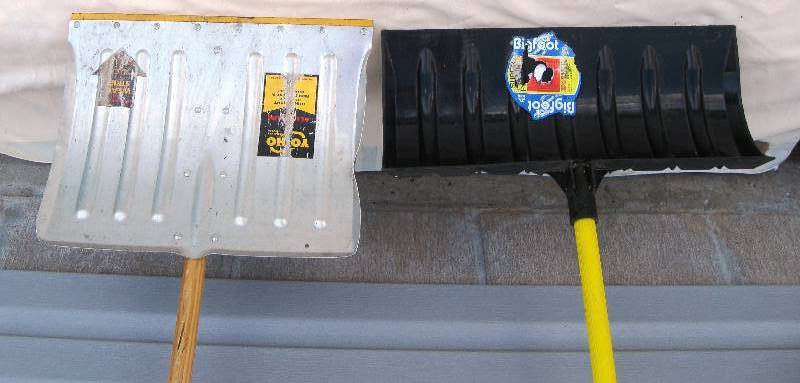 lot 114 image: Roof Rake, Snow Shovels