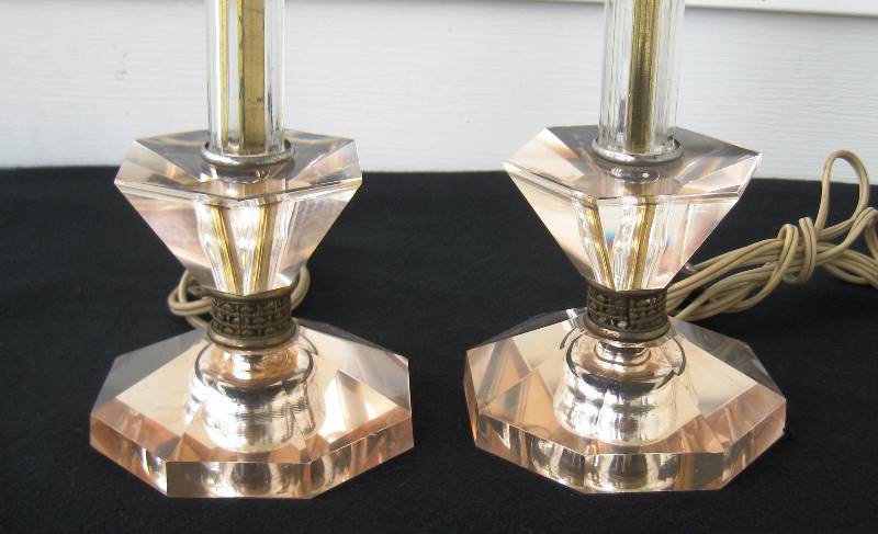 lot 031 image: Boudoir Table Lamp Set - Needs Rewire