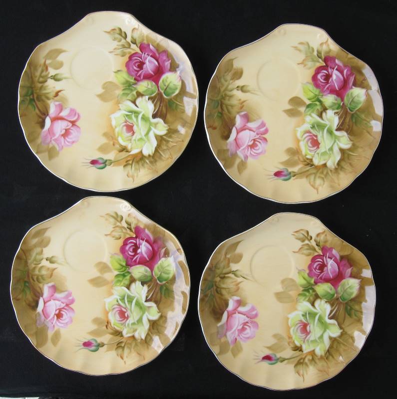 lot 020 image: Vintage, porcelain Coffee & Dessert  Snack Plates Set