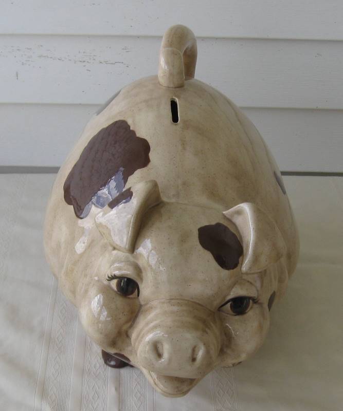 lot 053 image: EXTRA LARGE Pig PIGGY Coin Bank