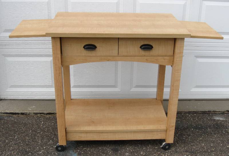 lot 071 image: Rolling Kitchen Island  Cart