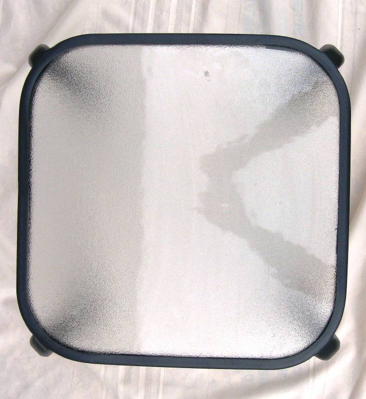 lot 073 image: Outdoor Metal & Glass End Table & NEW Avon Grill Tools