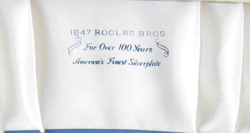 lot 135 image: 1847 Roger Bros. Silver Chest w Silverplated items