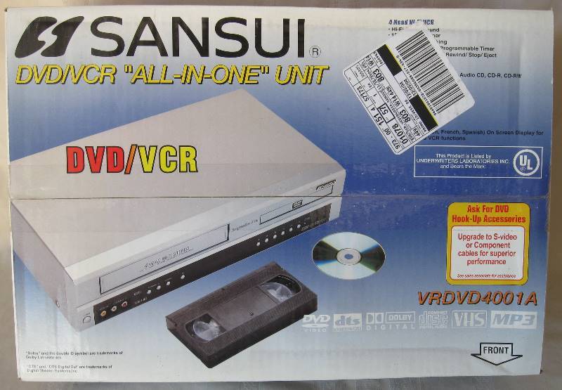lot 107 image: Sansui DVDVCR Player & Canon Color Bubblejet Printer w Original Boxes