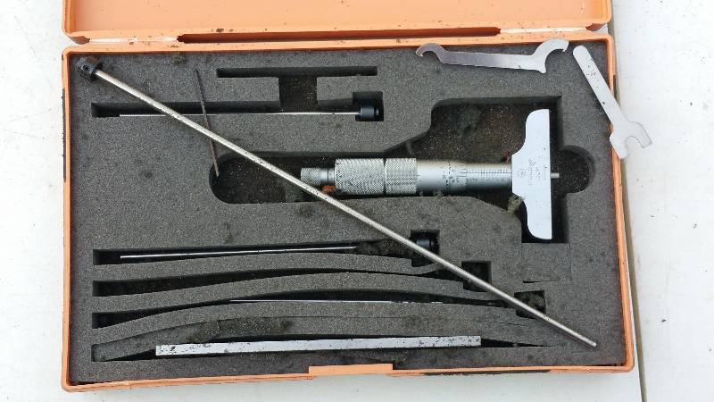 lot 16 image: Mitutoyo .001 Interchangable Depth Micrometer