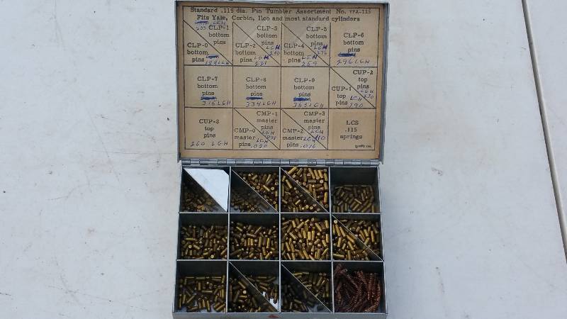 lot 23 image: Locksmith Padlock Pin Tumbler Assortment