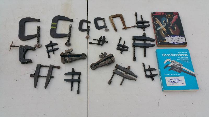 lot 26 image: Cincinnati Tool No. 56 Deep Reach C Clamps, Shop Books