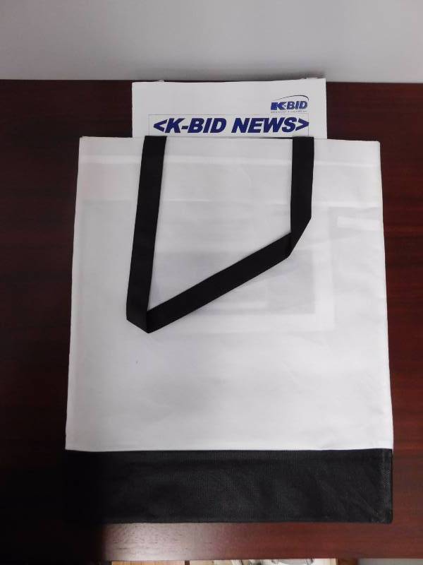14 x 16 Small White & Black Trade Show Totes