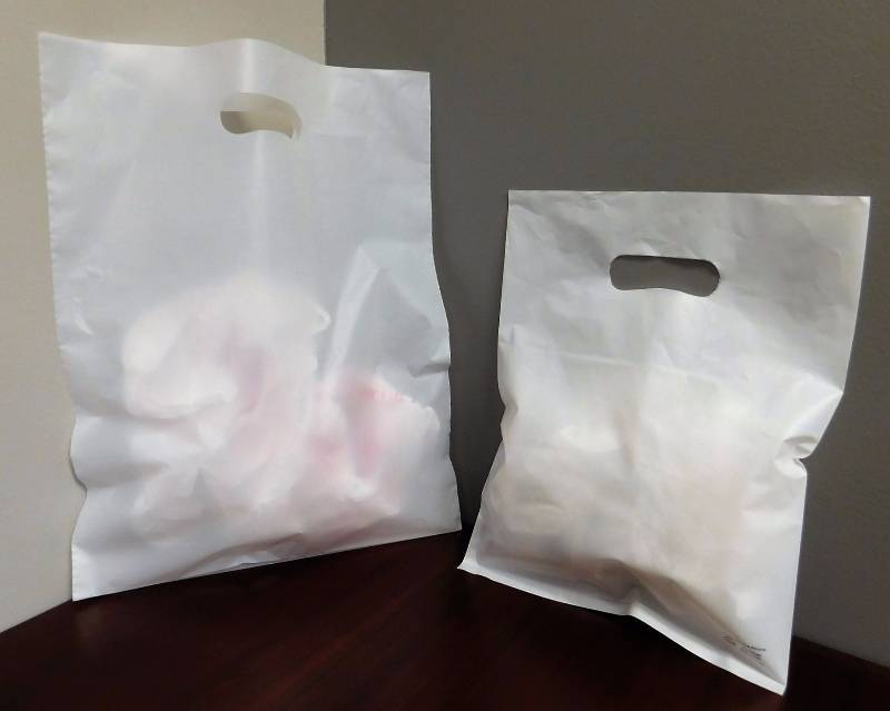 White Die Cut Handle Bags