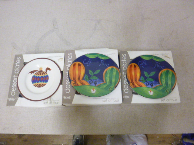 lot 98 image: 3 Sets of Dessert Plates