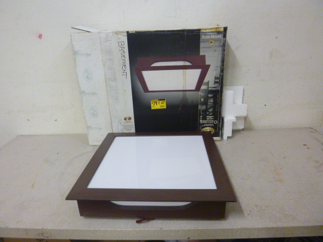 lot 100 image: Hampton Bay Flush Mount Fluorescent Light