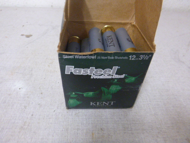 lot 162 image: 23 Kent 12 Gauge 3 12 Fasteel Shotgun Shells