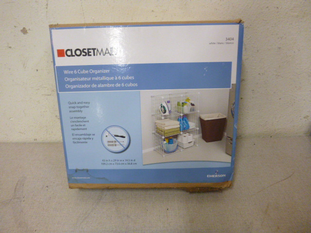 lot 180 image: Closetmaid Wire 6 Cube Organizer