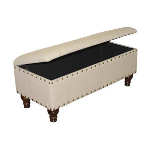 Nailhead Upholstered Storage Bench