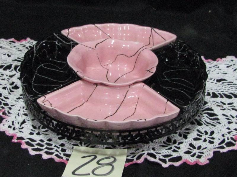 Mid-Century California Pottery Lazy Susan