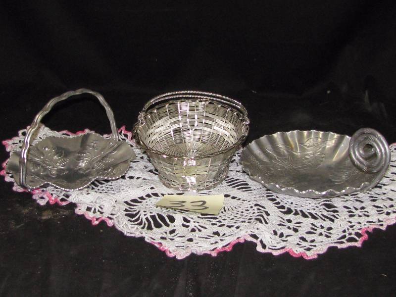 Metal Dishes & Basket
