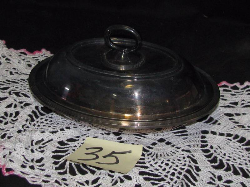 Covered Silver Bowl