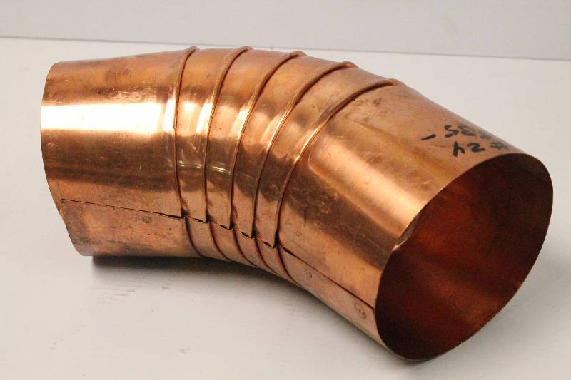 Copper Gutter Elbow 45 Degrees