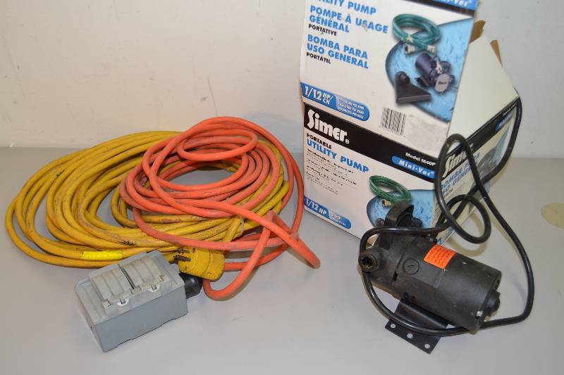 Utility pump Extension cords